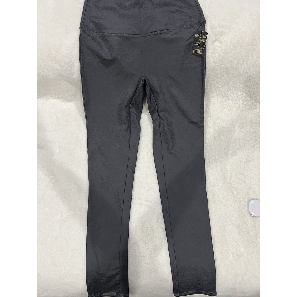 Women's Faux Leather Leggings In Size M Gray NWT By DG2 H21